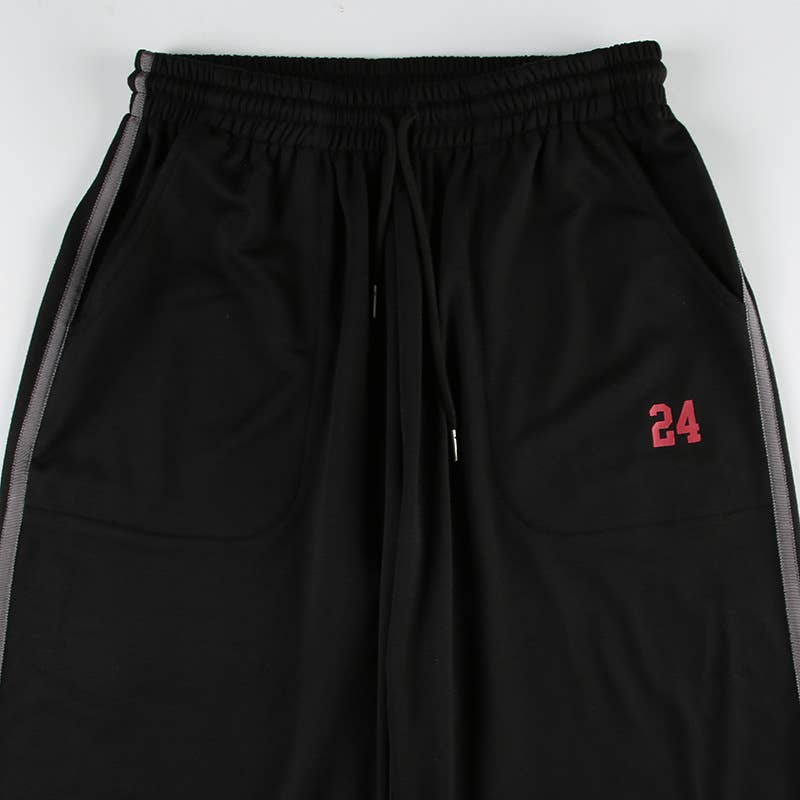 SPORTS LOOSE LACE-UP ELASTIC-WAIST CASUAL PANTS