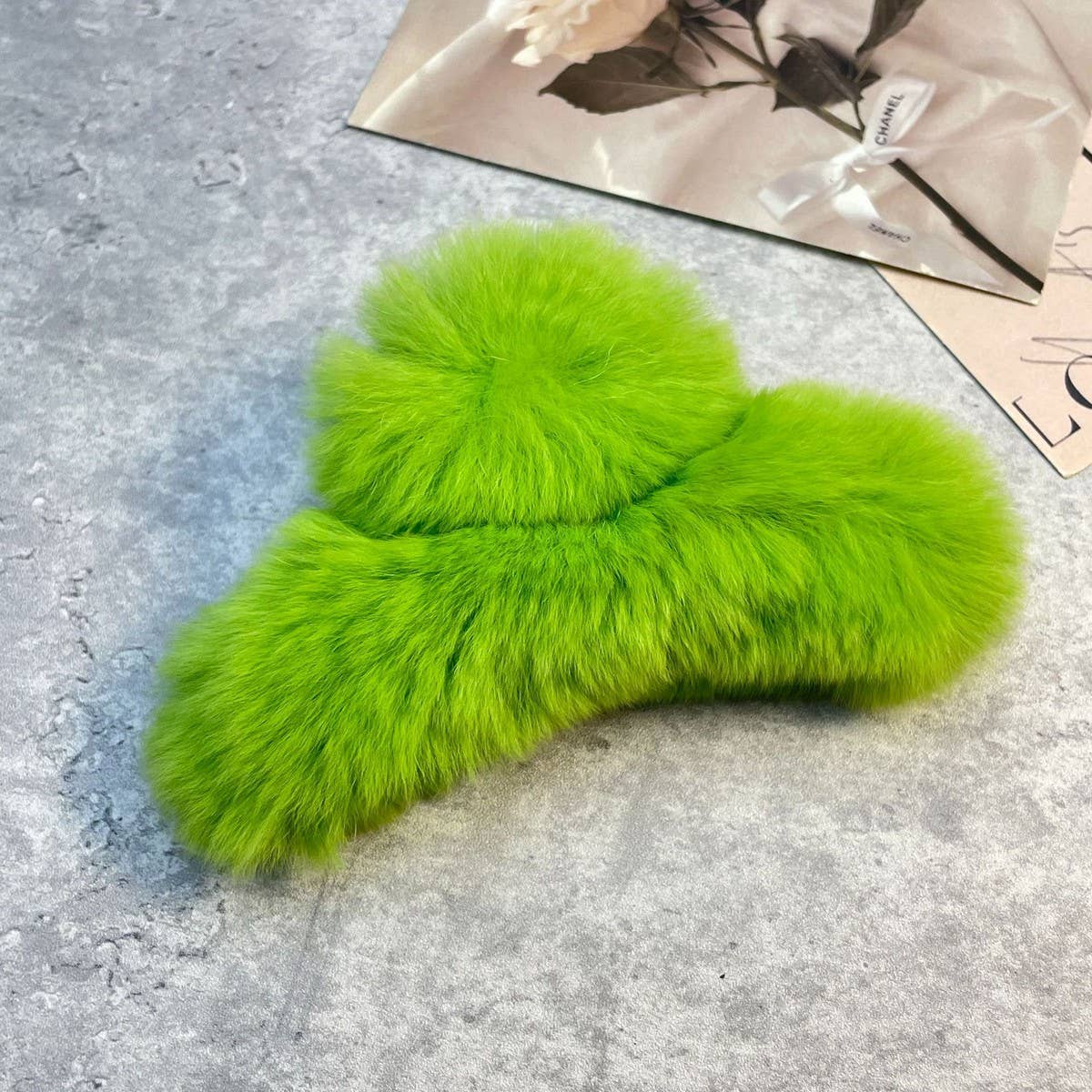 Rex Rabbit Fur Claws - Elegant Mixed Color Clips