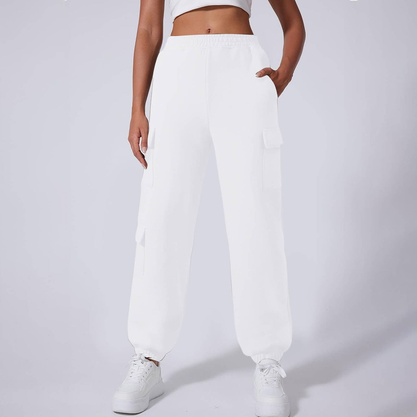 FLEECE AND THICK SOLID COLOR FASHION OVERALLS