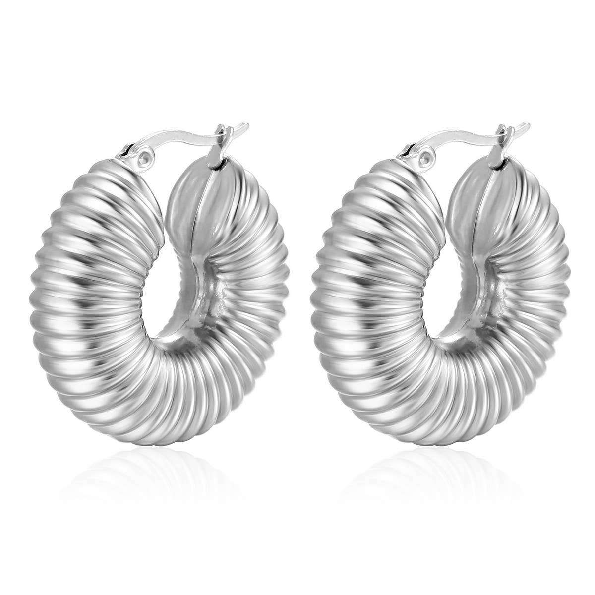 WOMEN FASHION LIGHTWEIGHT STAINLESS STEEL EARRINGS