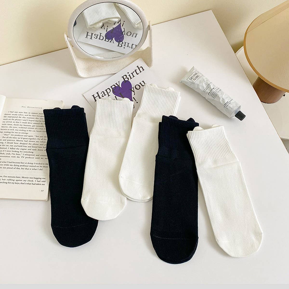 CWMS2497_SPRING AND SUMMER BREATHABLE FUNNY WOMEN'S SOCKS