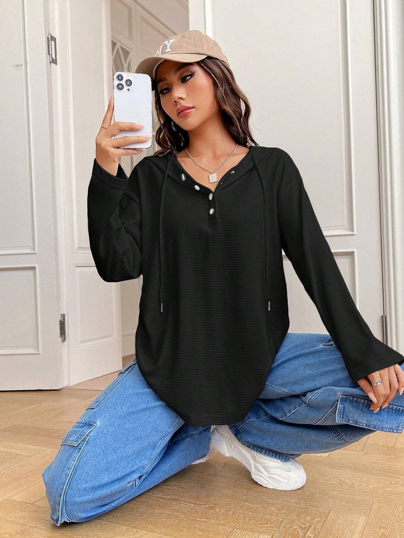 ALL-IN-ONE LONG-SLEEVED HOODED TOP FOR SLIMMING