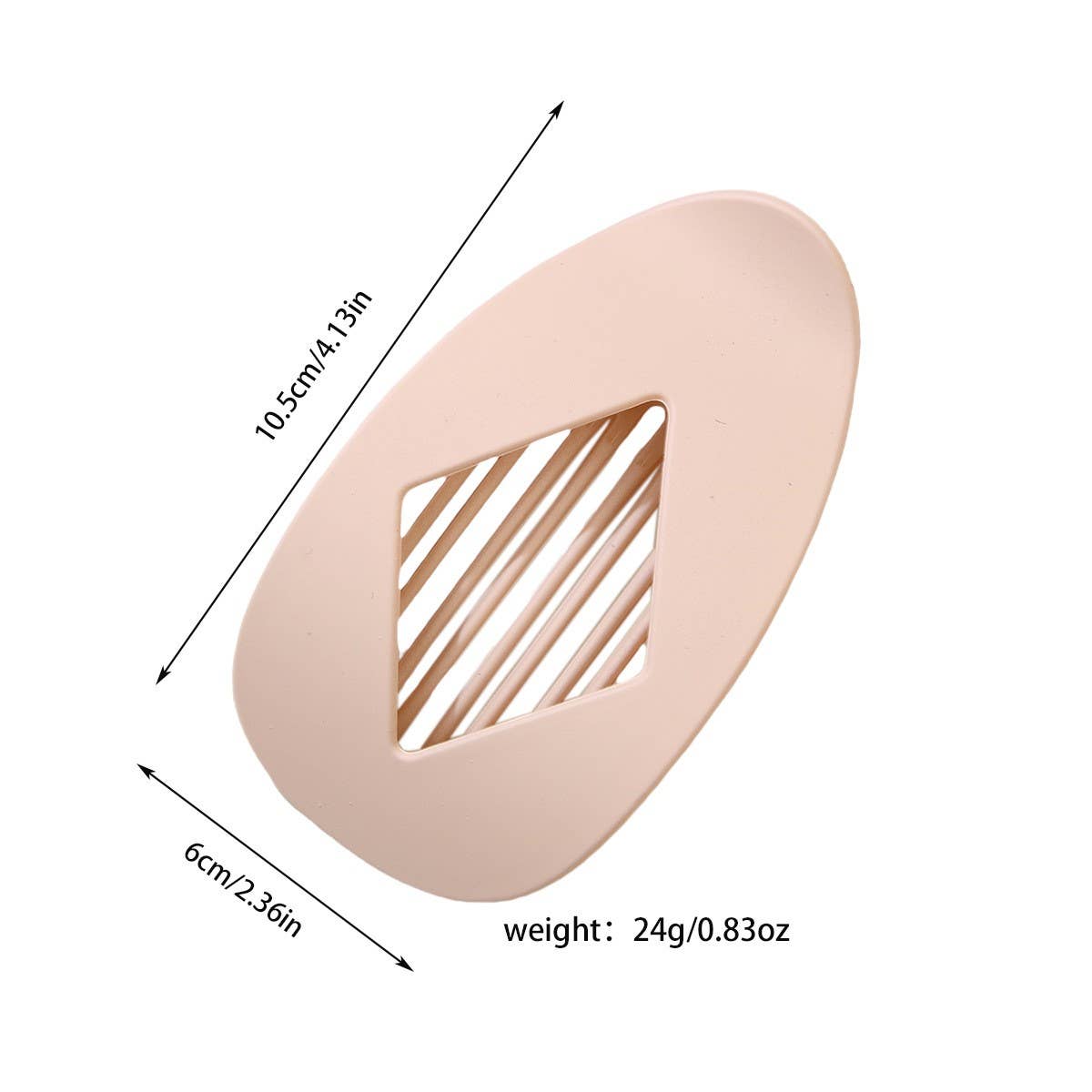 CWAHA07405_OVAL DIAMOND FLAT DUCKBILL HAIR CLIP