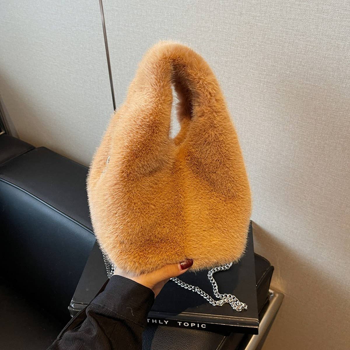 WINTER IMITATION REX RABBIT FUR HANDBAG PLUSH_CWAB3958