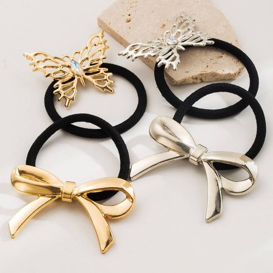 Stylish Metal Bow Hair Tie ??Sweet & Elegant_CWAHA6191