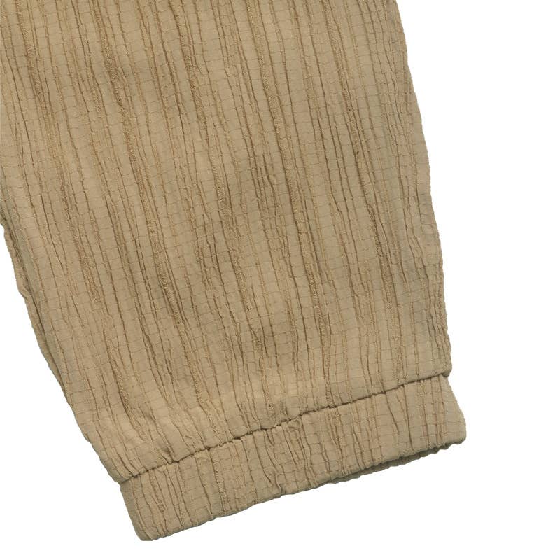 TEXTURE SENSE SOLID COLOR CASUAL FOOT PANTS