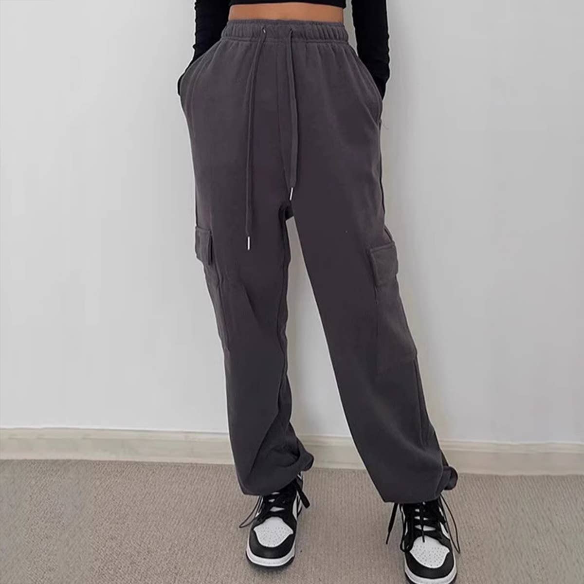 CASUAL SPORTS LOOSE HIGH-WAISTED SWEATPANTS