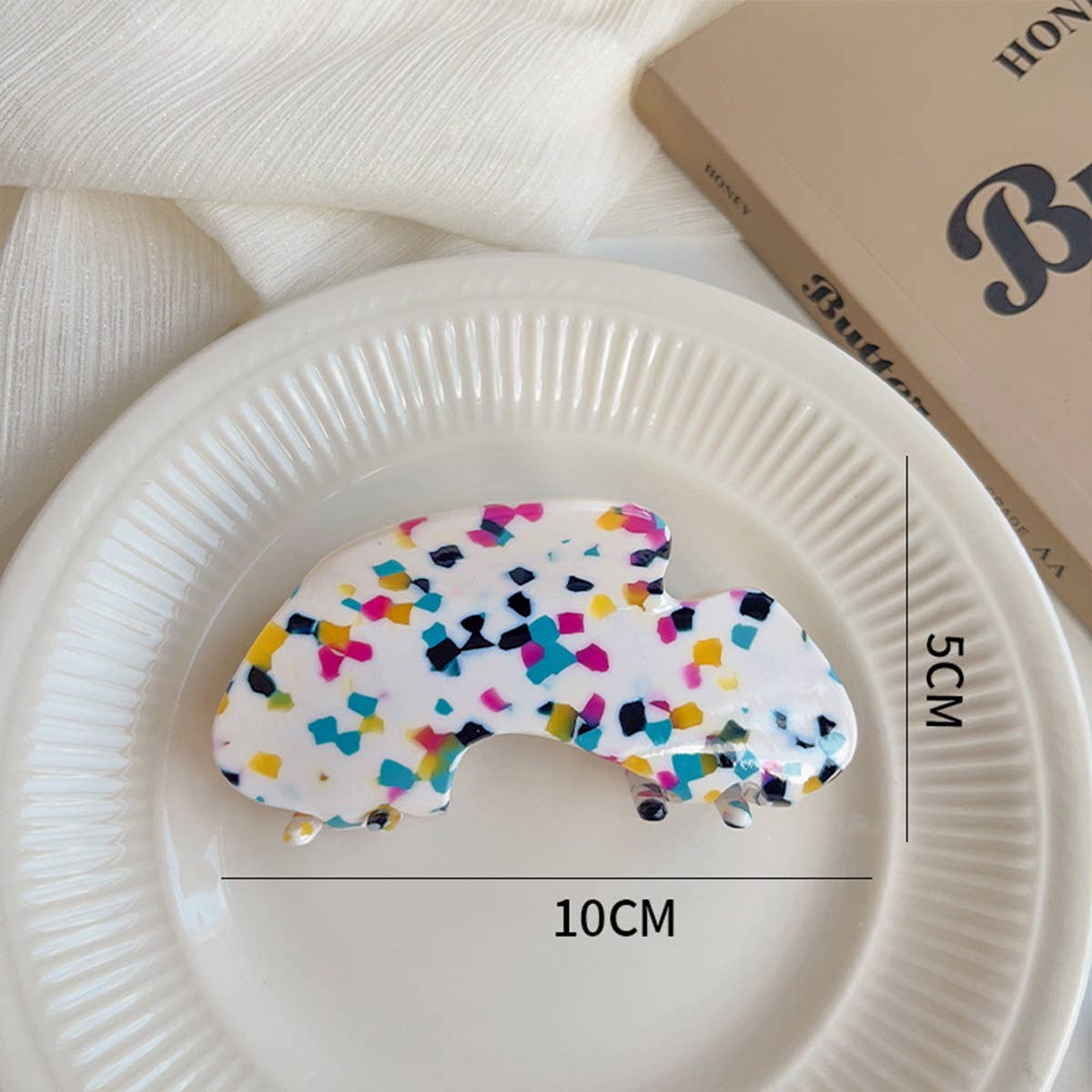 Simple Acetate Hair Claw - French Style Shark Clip