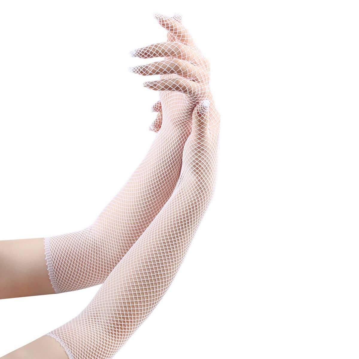 CWMM10080_FISHNET FINGERLESS GLOVES  BRIDAL