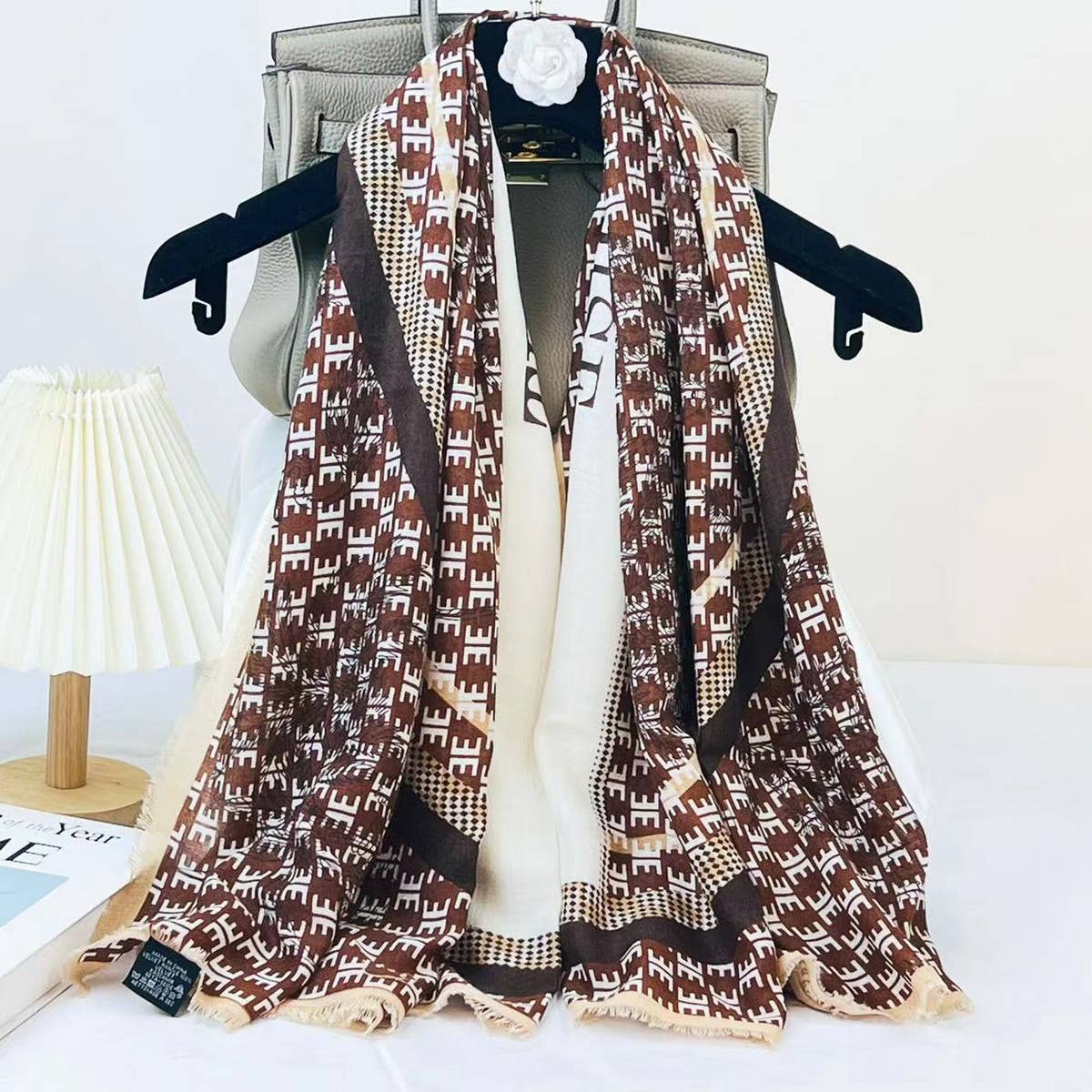 Letter Print Scarf - Chic Winter Wrap Gift Shawl