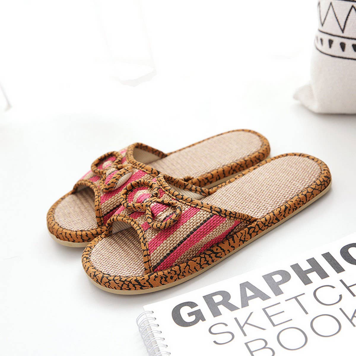 Silent Indoor Slippers with Soft Double Fabric