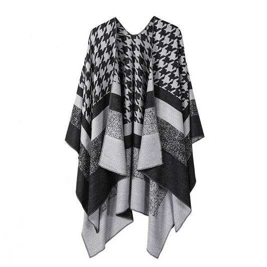 SOLID COLOR DOUBLE-SIDED CAPE SHAWL OUTER CAPE_CWASC2132
