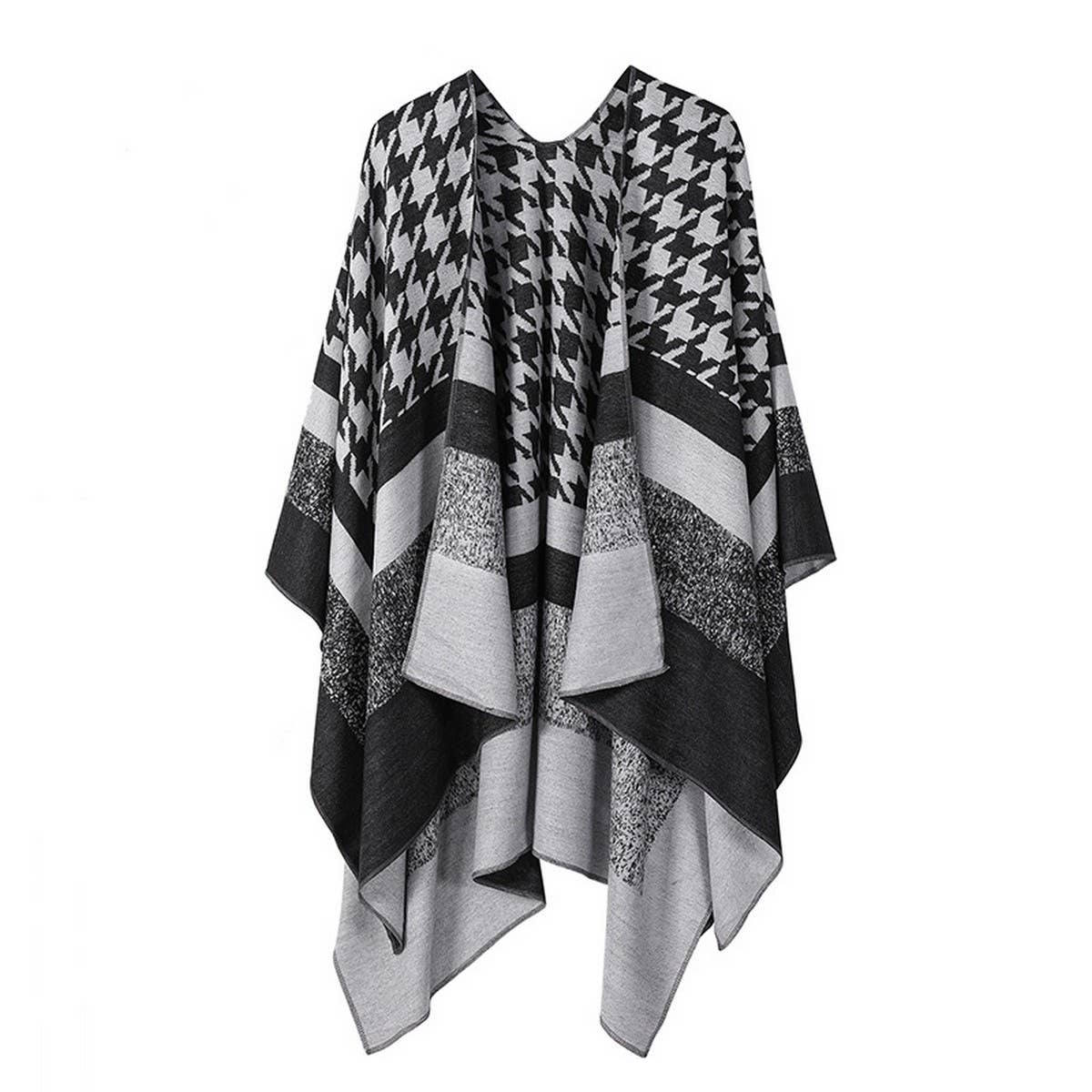 SOLID COLOR DOUBLE-SIDED CAPE SHAWL OUTER CAPE_CWASC2132