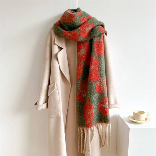 Print Winter Scarf Warm Thick Unisex Shawl Wrap_CWASC0972