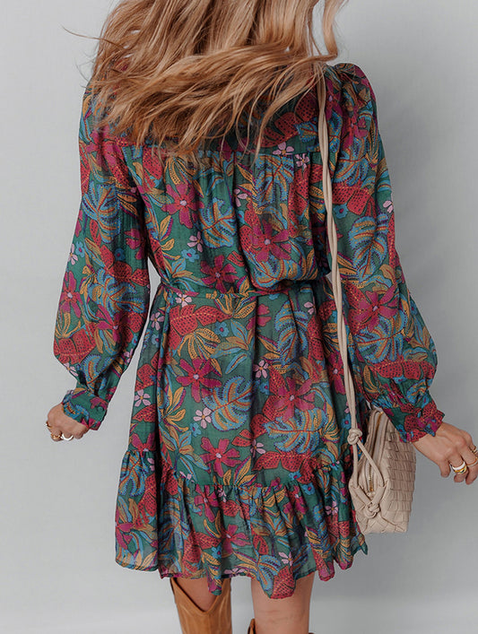 Floral print midi dress