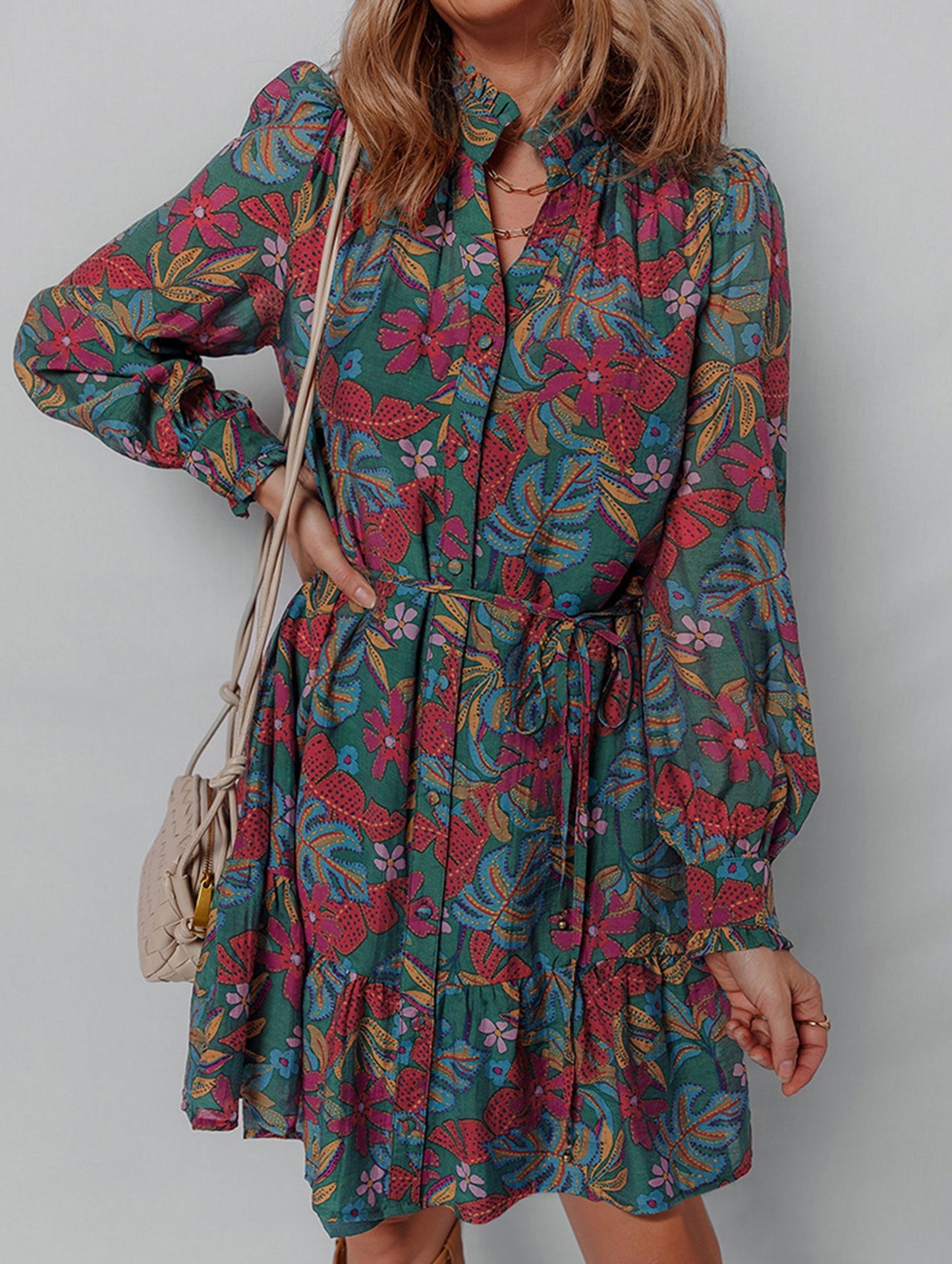 Floral print midi dress