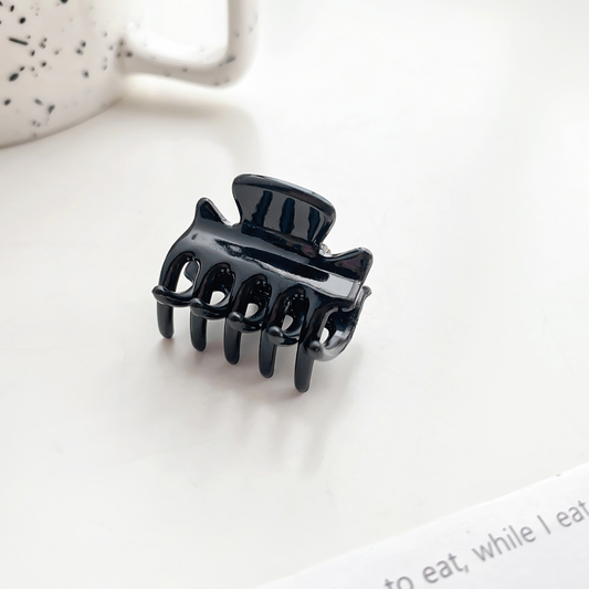 Mini 1.5cm Hair Claw, Tortoise & Black Bang Clips_CWAHA0719