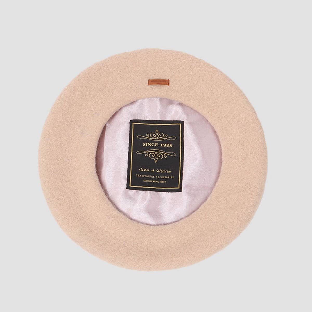 RETRO BERET WITH THICK LEATHER LINING_CWAH1939