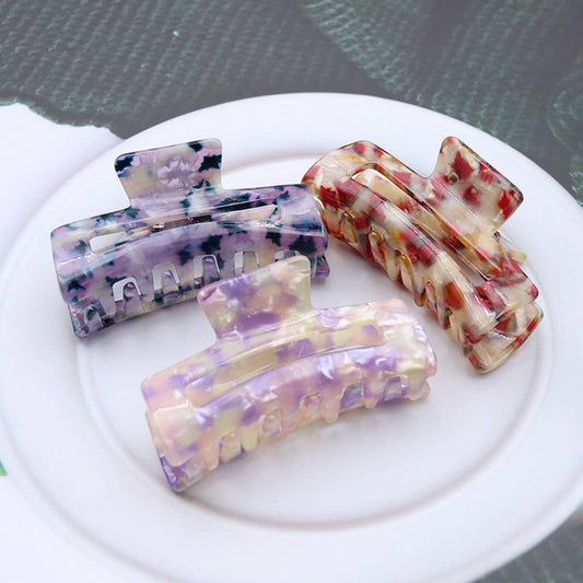 8cm hollow square hairpin, student shark clip_CWAHA2616