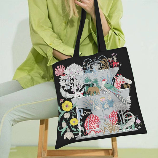 Animal Floral Canvas Tote Bag for Women_CWAB5128