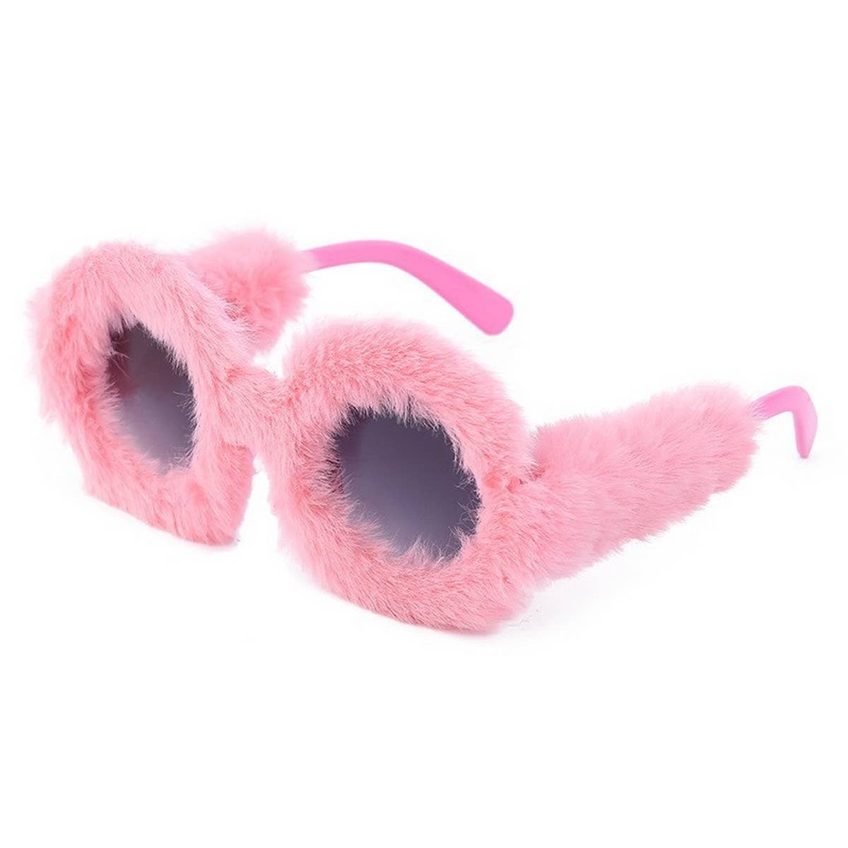 ROUND FRAME PLUSH FULL COVERAGE SUNGLASSES