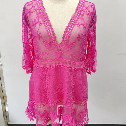 LACE BIKINI SWIMSUIT BEACH COVERUP WOMEN