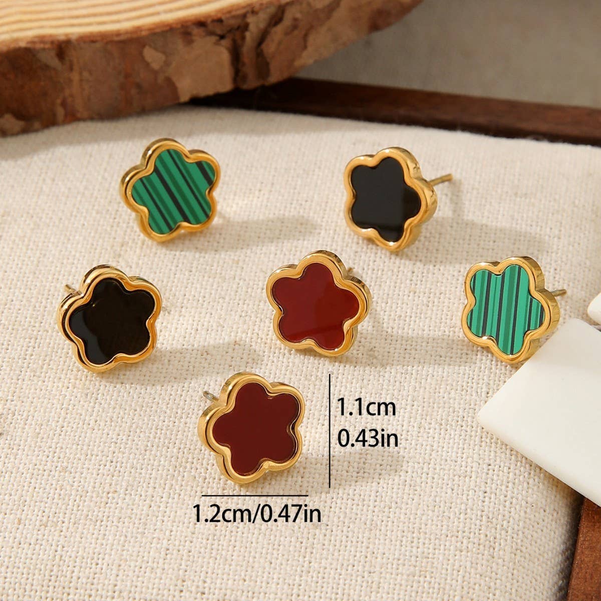 FASHION DOUBLE-SIDED FIVE-LEAF CLOVER EARRINGS_CWMM3615