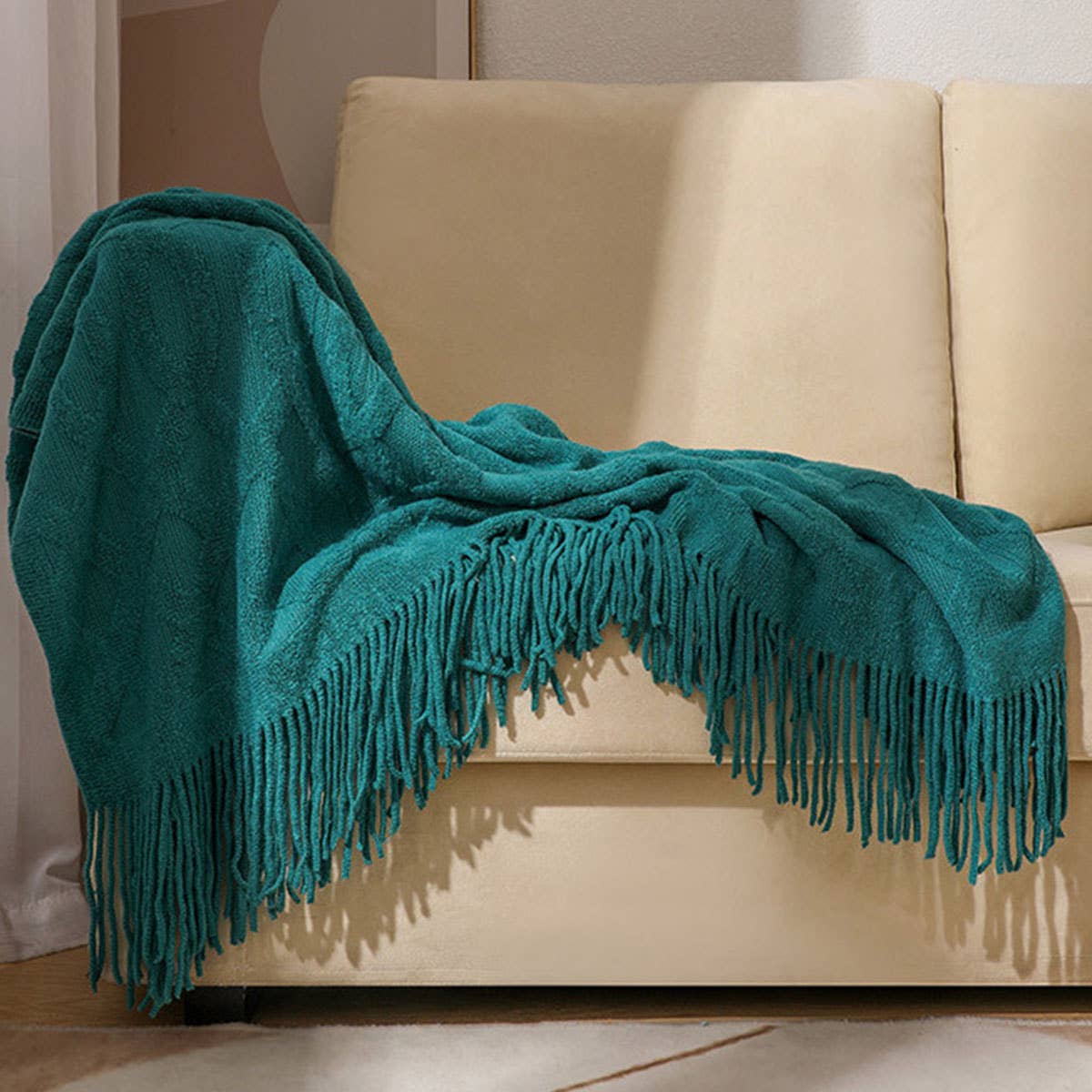 SOFT WARM AND COMFORTABLE TASSEL SOFA BLANKET_CWMM0215