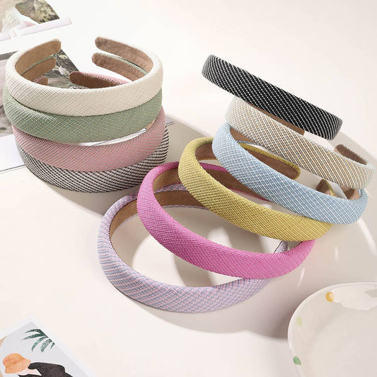 PLAID PATTERN HAIR HOOP_CWAHA0225