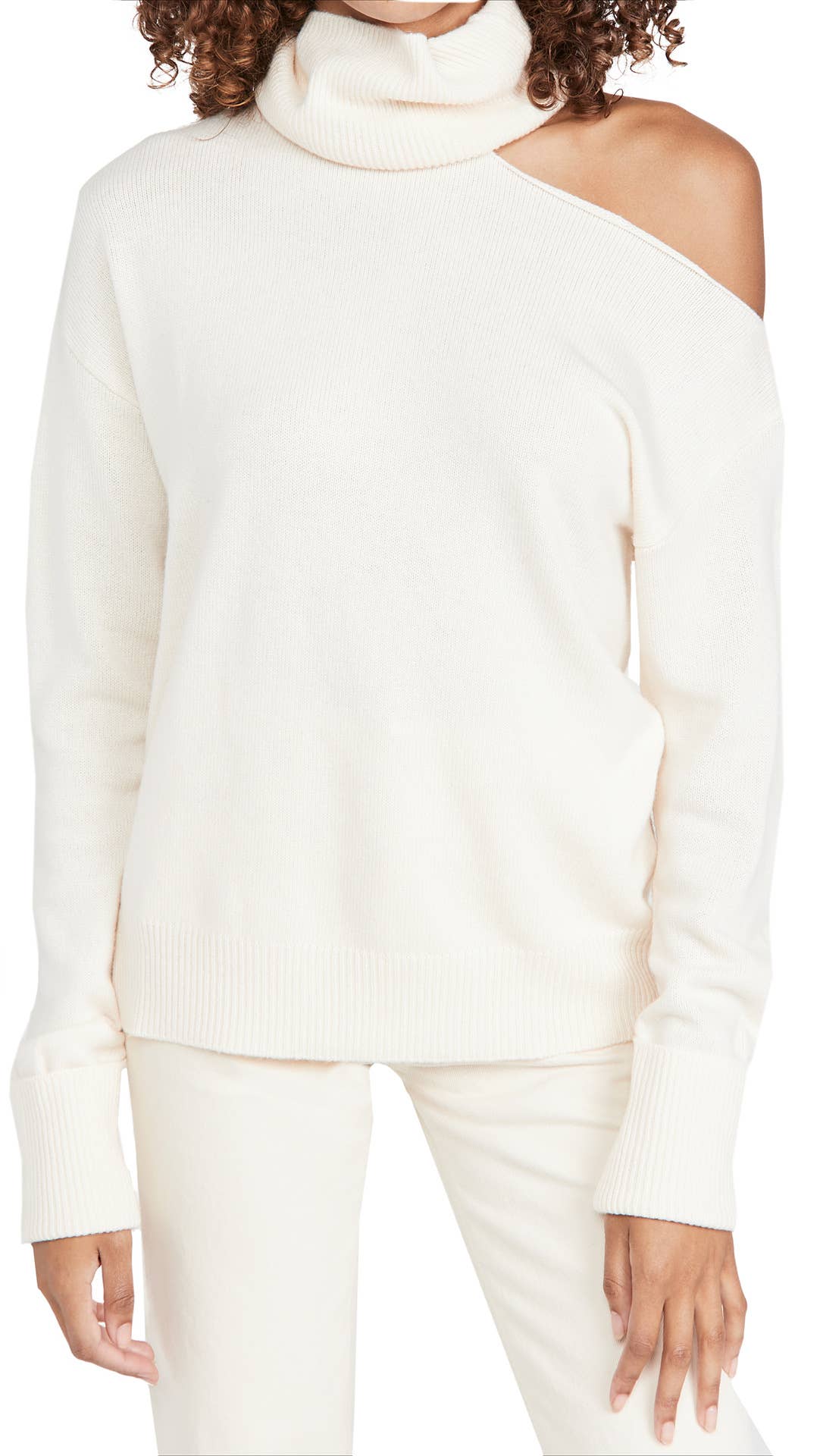 SEXY SWEATER WITH TWO LAPELS MISSING SHOULDERS