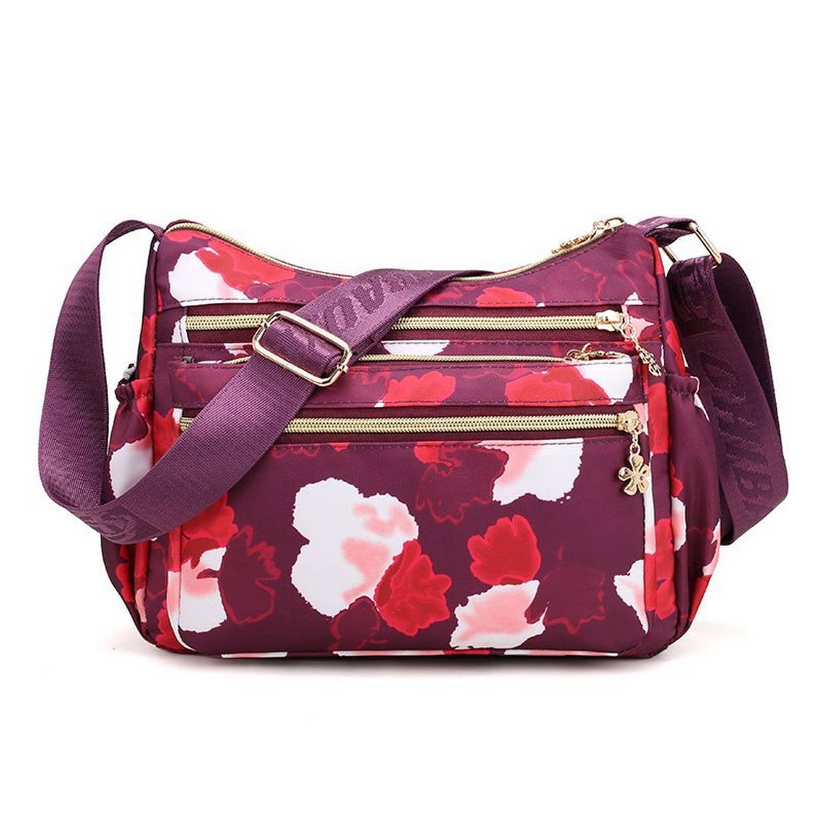 MULTILAYER PRINTED BACKPACK SHOULDER CROSSBODY BAG