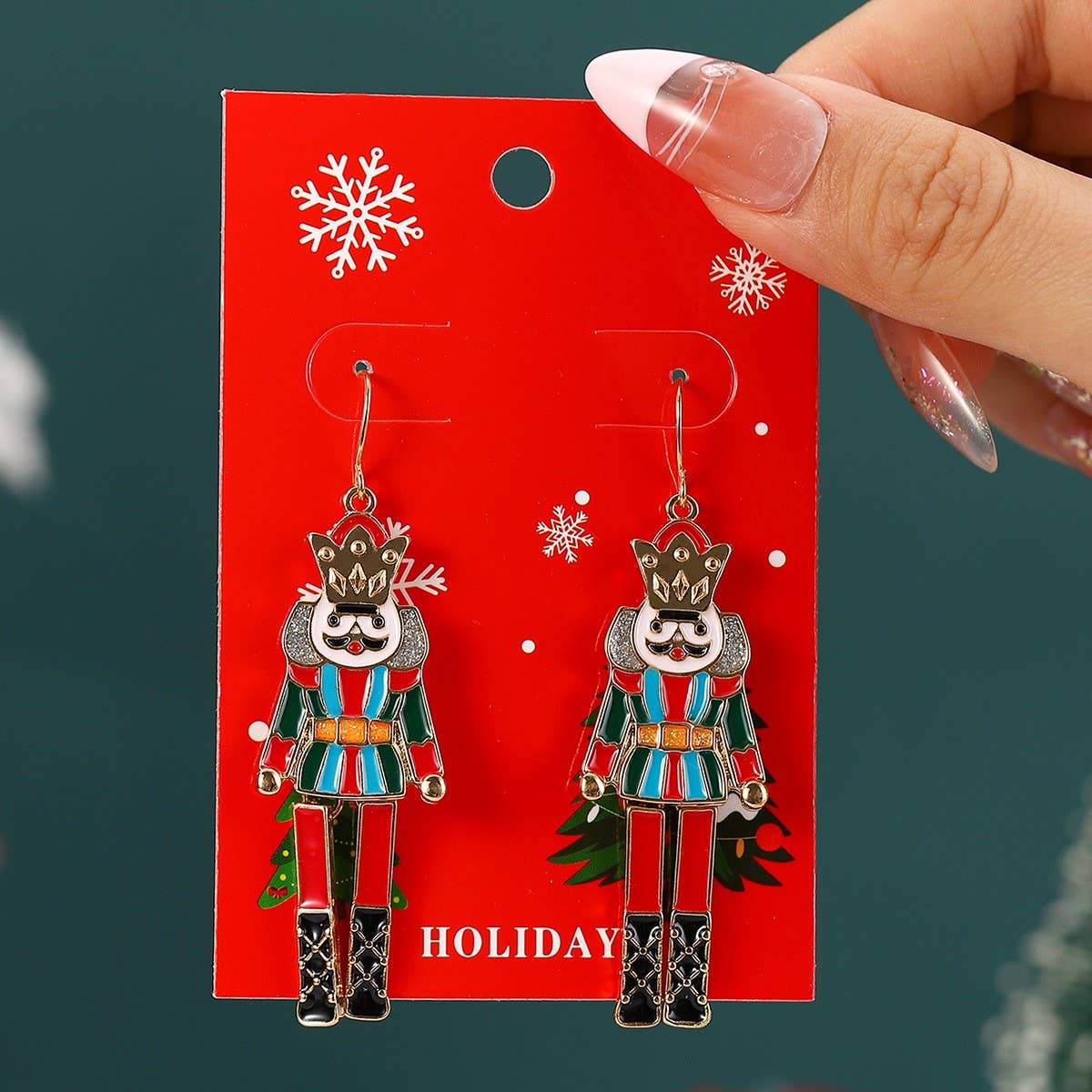 NEW CHRISTMAS CARTOON DIAMOND PENDANT EARRINGS