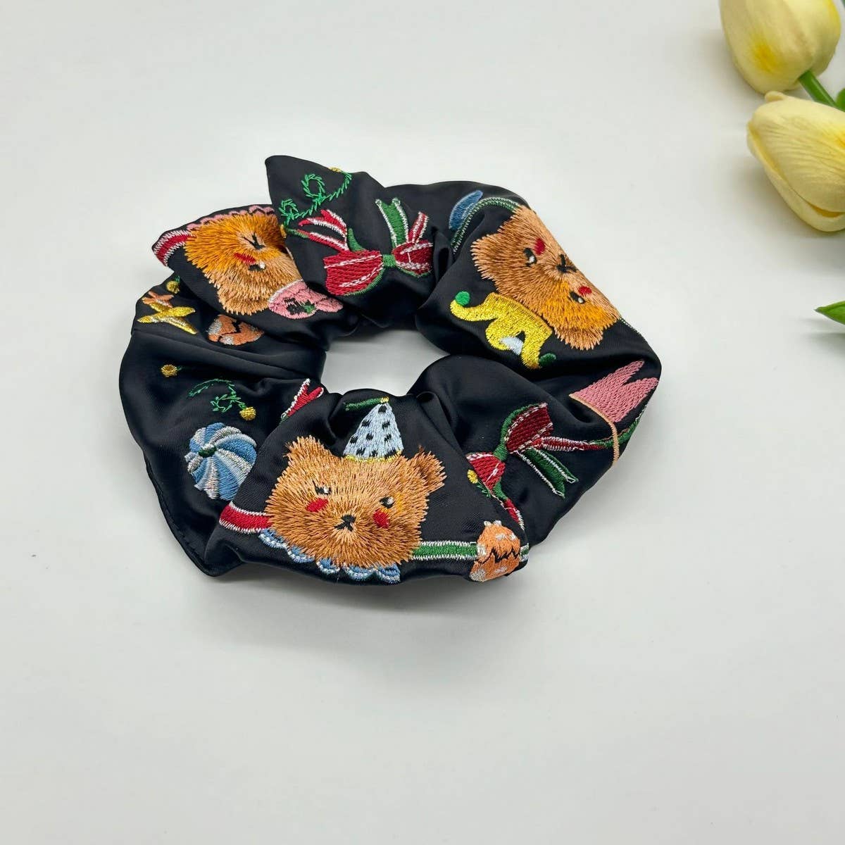 SATIN HEAVY EMBROIDERY HAIR ACCESSORY HEADPIECE