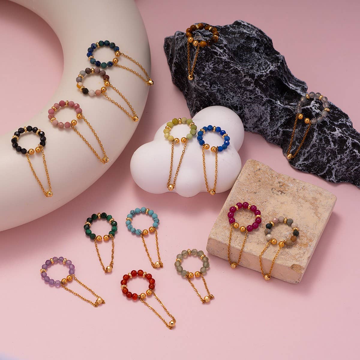 Natural Stone Ear Cuff for Non-Pierced Ears