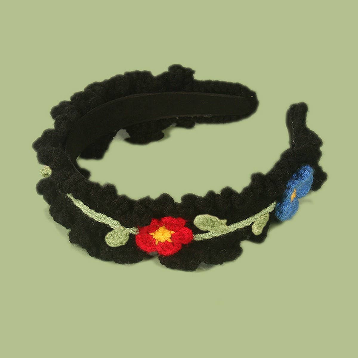 SWEET FLORAL WIDE-BRIMMED HAND-WOVEN HEADBAND_CWAHA1322