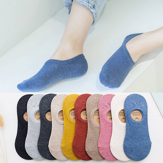 WOMEN'S SOLID COLOR SHALLOW INVISIBLE SOCKS
