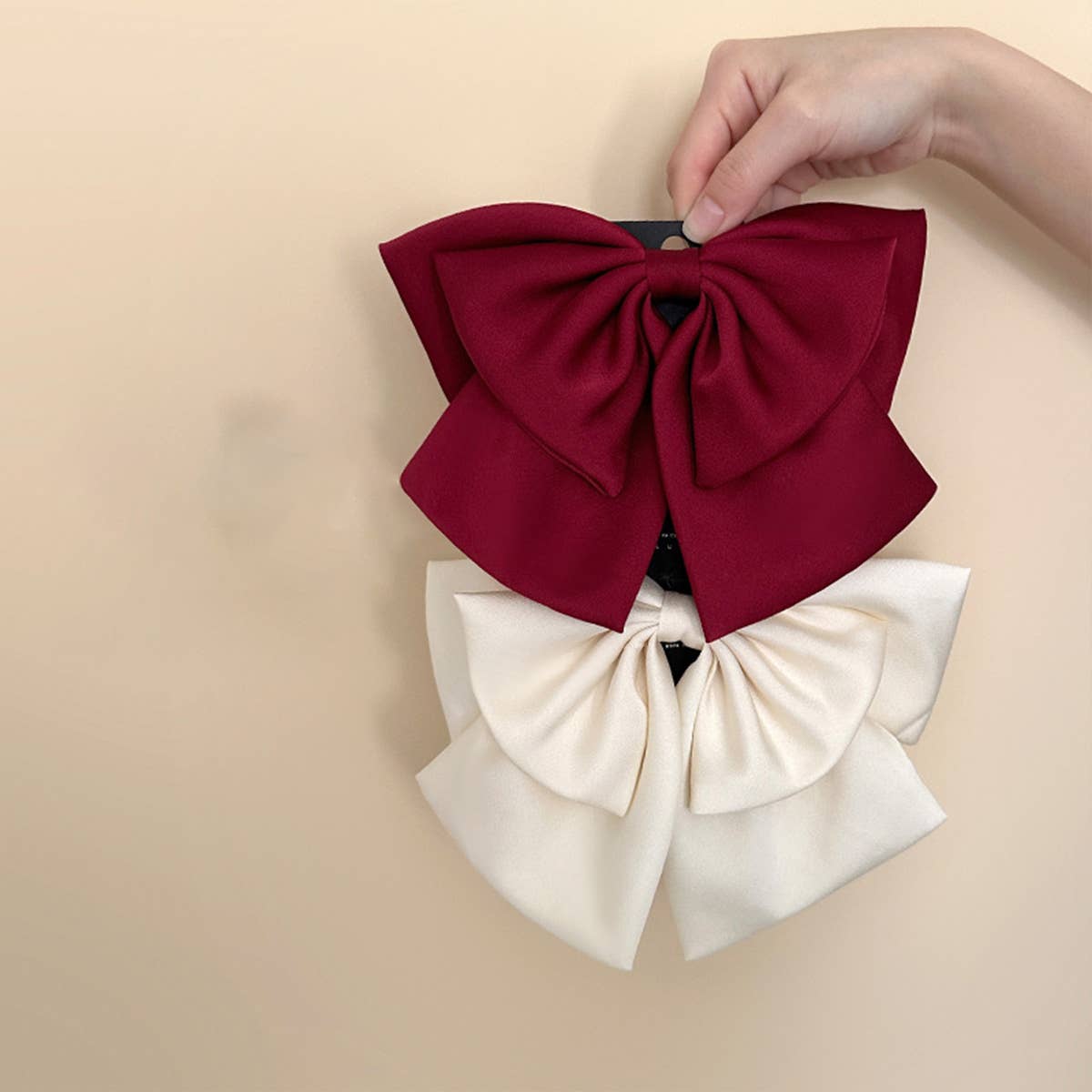 ELEGANT TEXTURE BIG BOW HAIRPIN