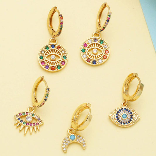 DEVIL'S EYE PENDANT EARRINGS