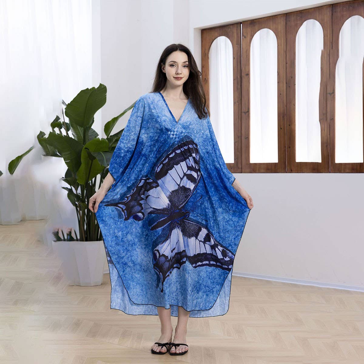 Handwoven Printed Beach Cover-Up Dress