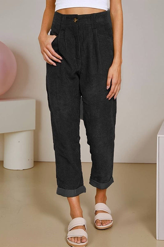 CWBLP01031_VINTAGE CORDUROY CASUAL HAREM PANTS