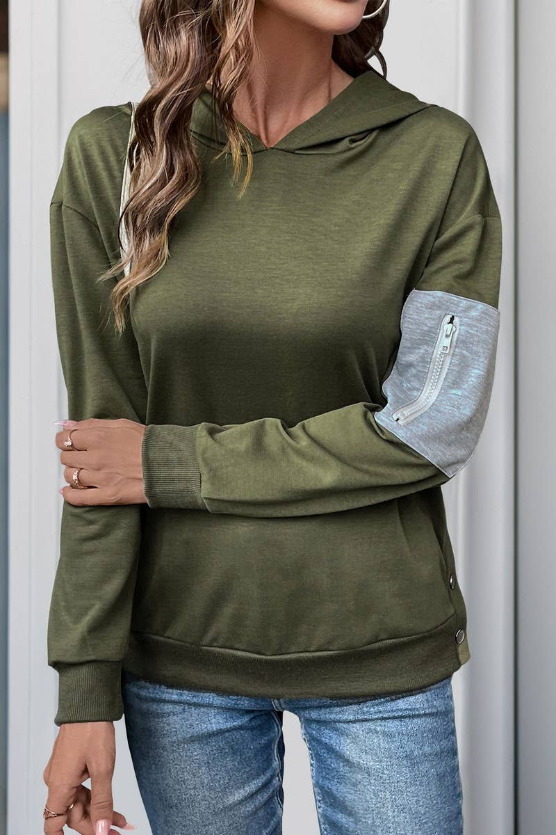 CWOHOL1099_AUTUMN CASUAL COLORBLOCK HOODED SWEATSHIRT