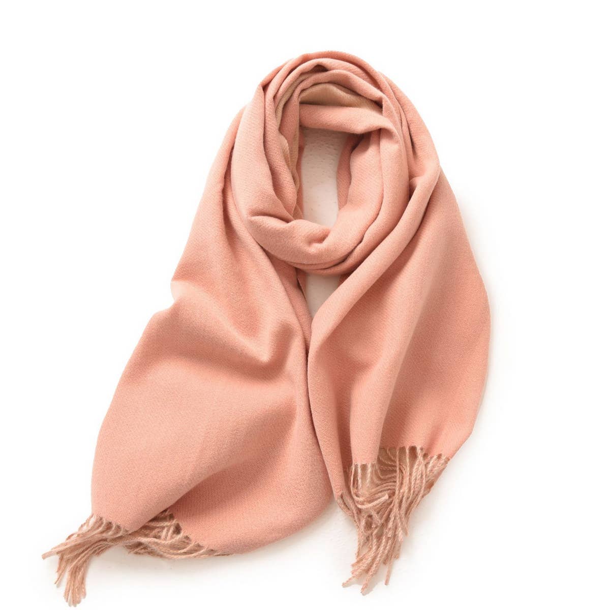 Fashion Scarf - Soft Faux Cashmere with Tassels_CWASC0174