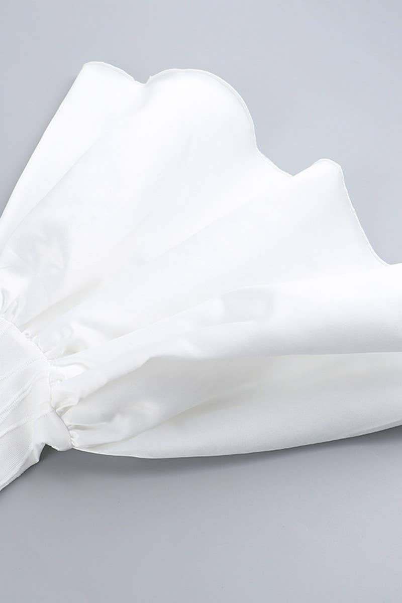 CWDSD6711_SLIM FIT LONG SLEEVE RUFFLED MINI DRESS