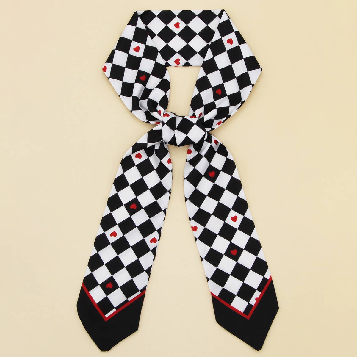 Floral Letter Ribbon Scarf for Hair and Bag