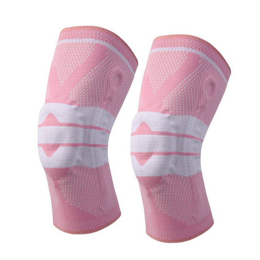 Pink Silicone Pad Knee Brace with Dual Springs_CWMM7897