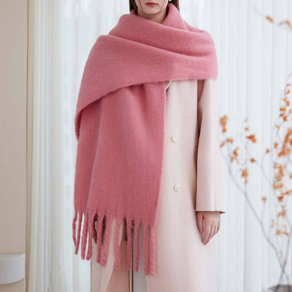 CWASC1577_WINTER SOLID COLOR FASHION WARM SCARF SHAWL
