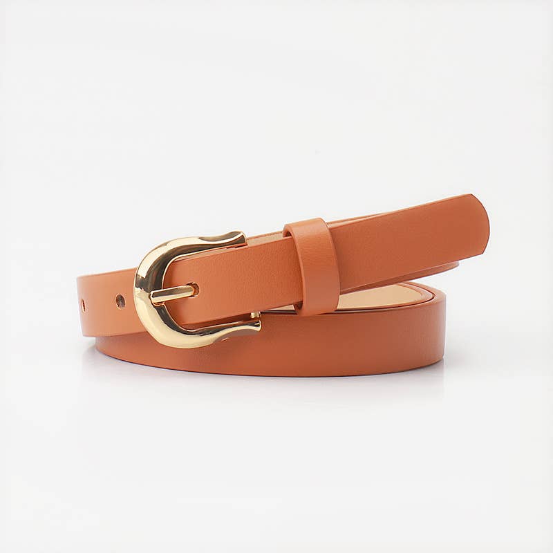 Versatile pink-button flat belt for commuting