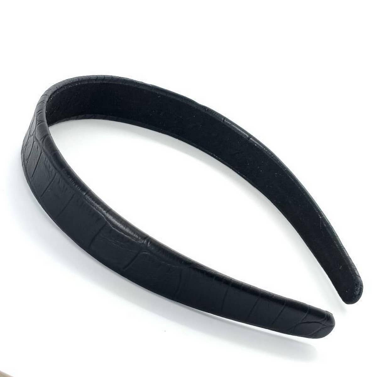 Elegant Croc Pattern Faux Leather Headband
