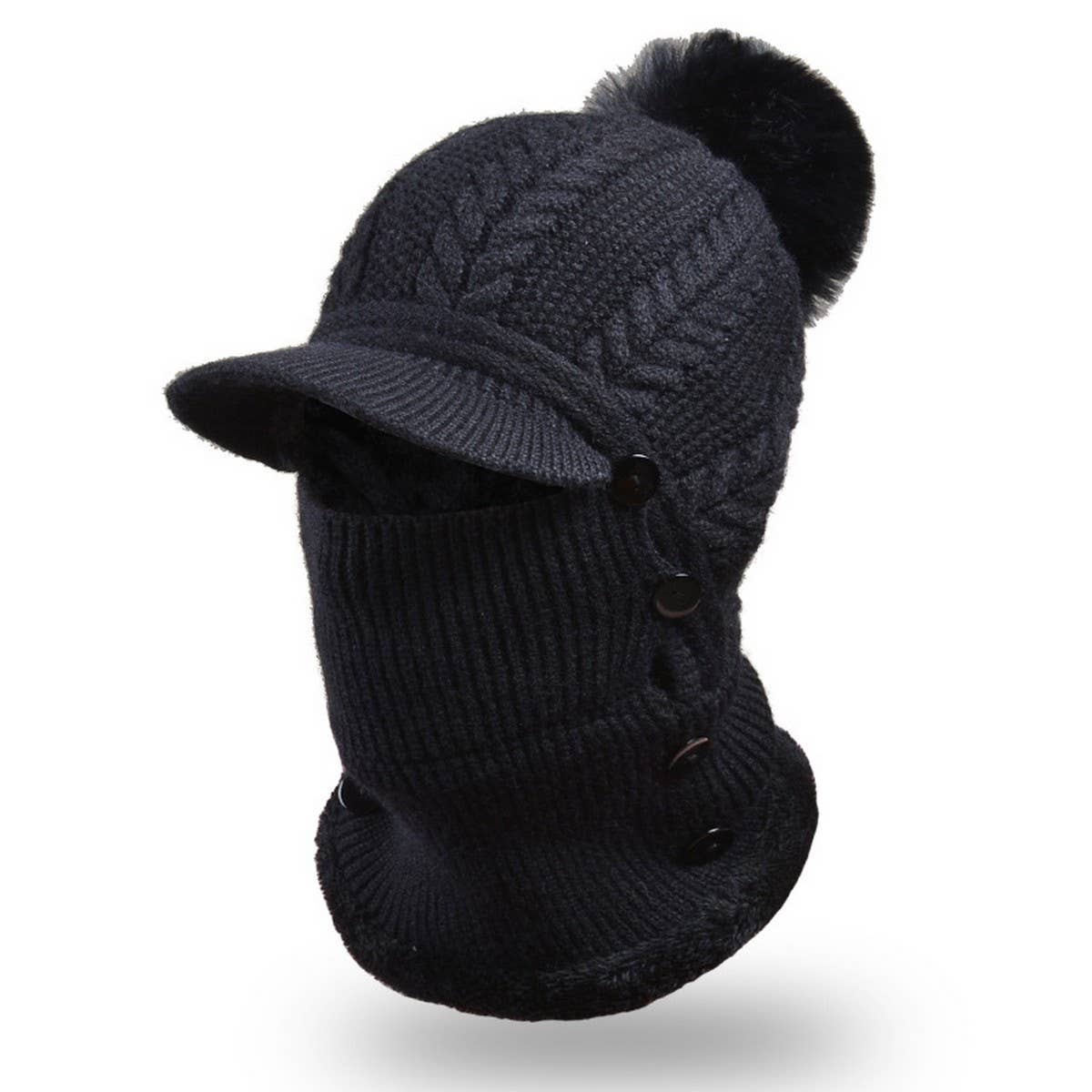 WINTER WOMEN'S KNITTED PULLOVER EARMUFFS HAT