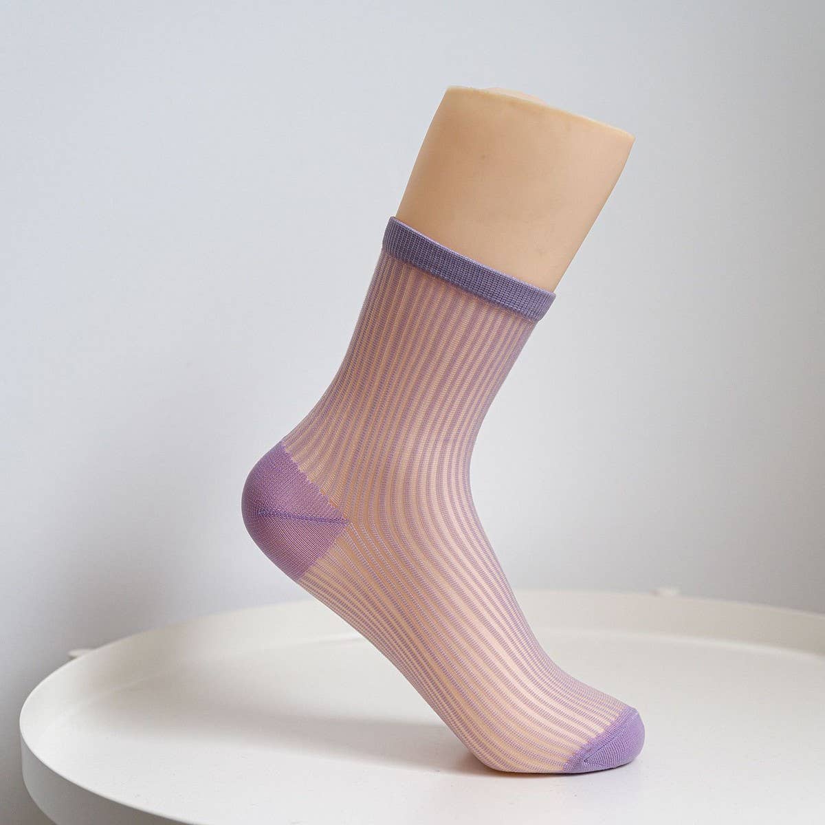 STRIPE MESH SOCKS FOR WOMEN MID TUBE TIDE SOCKS_CWMS054